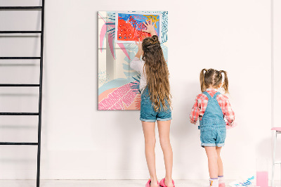 Magnetic marker board Dark Marble