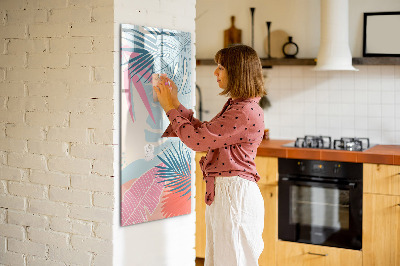 Magnetic board with marker Dark Marble