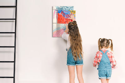 Magnetic board with marker Dark Marble