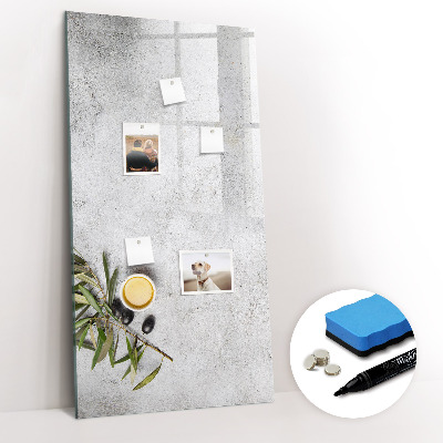 Glass dry erase board magnetic Pastel Leaves
