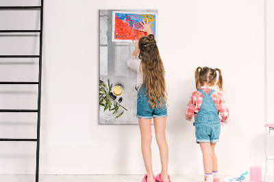 Glass dry erase board magnetic Pastel Leaves