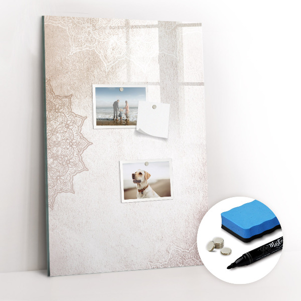 Glass dry erase board magnetic Natural Wood