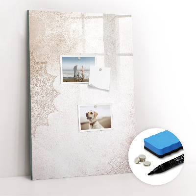 Glass dry erase board magnetic Natural Wood