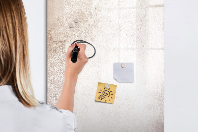 Glass dry erase board magnetic Natural Wood