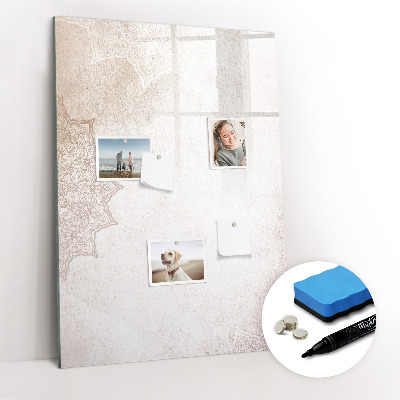 Glass dry erase board magnetic Natural Wood