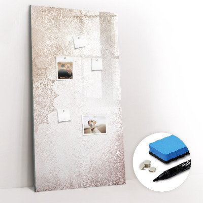 Glass dry erase board magnetic Natural Wood