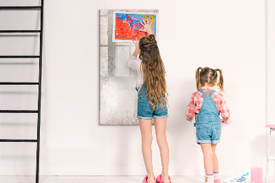 Glass dry erase board magnetic Natural Wood