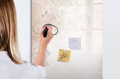 Glass dry erase board magnetic Natural Wood