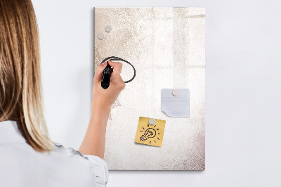Glass dry erase board magnetic Natural Wood