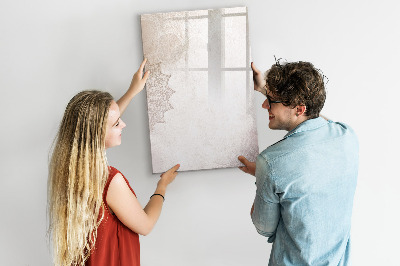 Glass dry erase board magnetic Natural Wood