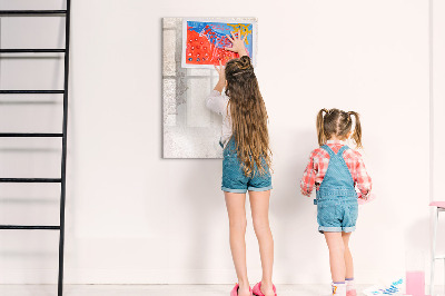 Glass dry erase board magnetic Natural Wood