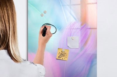 Glass dry erase board magnetic Blue Wood