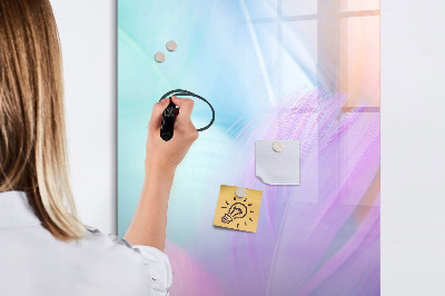 Glass dry erase board magnetic Blue Wood
