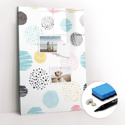 Glass dry erase board magnetic Marble
