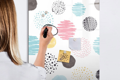 Glass dry erase board magnetic Marble