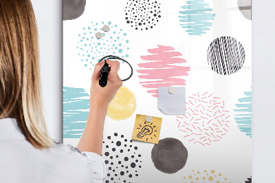 Glass dry erase board magnetic Marble
