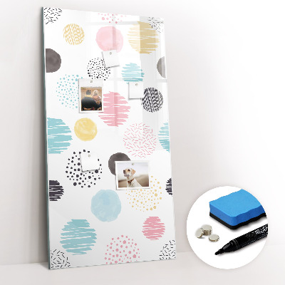 Glass dry erase board magnetic Marble