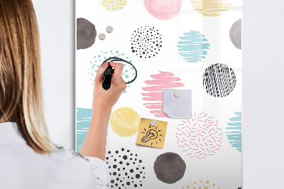 Glass dry erase board magnetic Marble