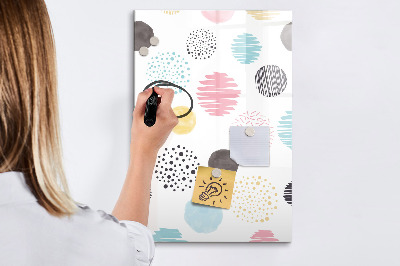 Glass dry erase board magnetic Marble