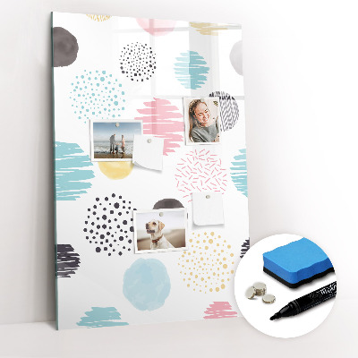 Glass dry erase board magnetic Marble