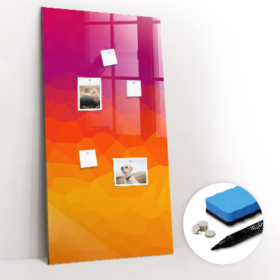 Glass dry erase board magnetic Gray Waves Abstract