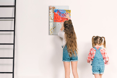 Magnetic board for writing Painted Wood