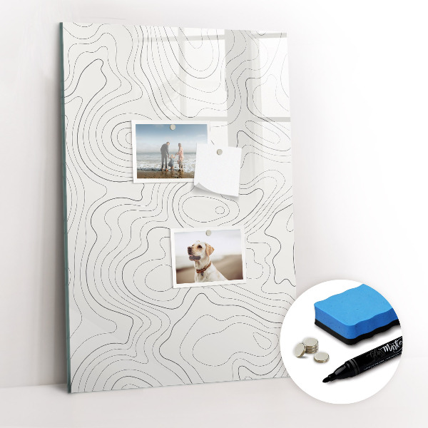 Glass dry erase board magnetic Flowers