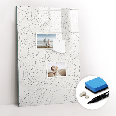 Glass dry erase board magnetic Flowers