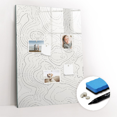 Glass dry erase board magnetic Flowers
