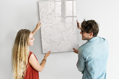 Glass dry erase board magnetic Flowers