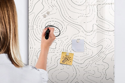 Glass dry erase board magnetic Flowers