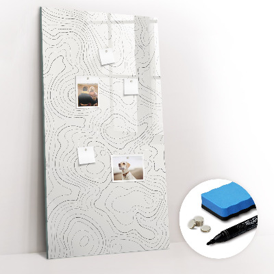 Glass dry erase board magnetic Flowers
