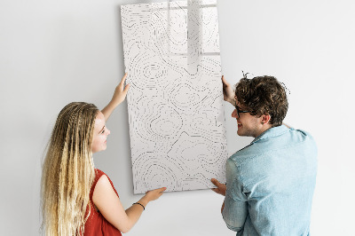 Glass dry erase board magnetic Flowers