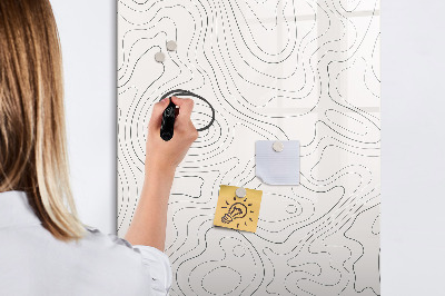 Glass dry erase board magnetic Flowers