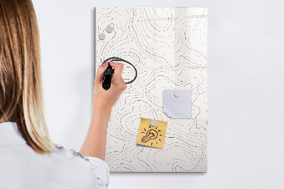 Glass dry erase board magnetic Flowers