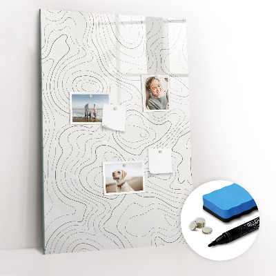 Glass dry erase board magnetic Flowers