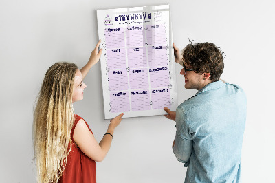 Glass dry erase board magnetic Weekly meal planner
