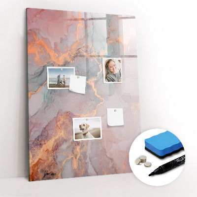 Glass dry erase board magnetic Unicorn planner