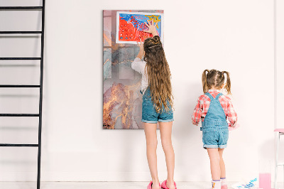 Glass dry erase board magnetic Unicorn planner