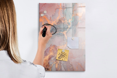 Glass dry erase board magnetic Unicorn planner