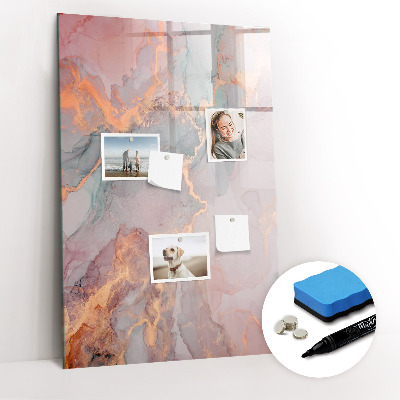 Glass dry erase board magnetic Unicorn planner
