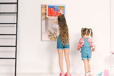 Magnetic marker board Light wooden boards
