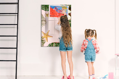 Magnetic writing board Summer frame