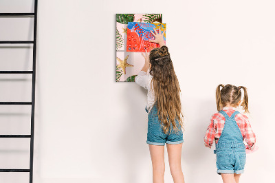 Magnetic marker board Summer frame