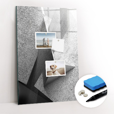 Glass dry erase board magnetic Geometric abstraction