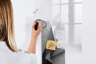 Glass dry erase board magnetic Geometric abstraction