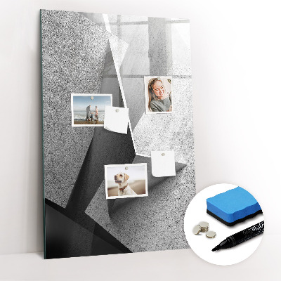 Glass dry erase board magnetic Geometric abstraction