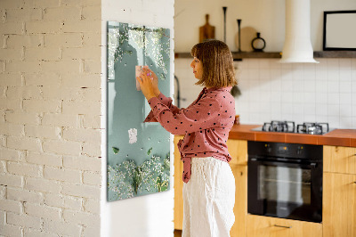 Glass dry erase board magnetic Gypsophila flowers