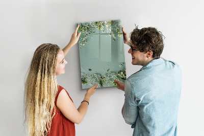 Magnetic writing board Gypsophila flowers