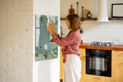 Glass dry erase board magnetic Gypsophila flowers